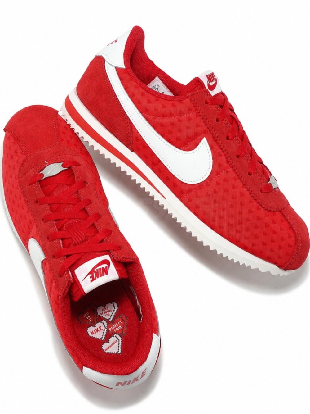 NEW! Nike Cortez Red Heart Valentines Sneakers